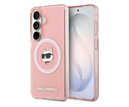 Etui do telefonów Karl Lagerfeld Etui Repeated Choupette MagSafe do Galaxy S26 Plus różowy